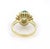 Diamond Emerald 14k Yellow Gold Cocktail Ring, Size 8.75 For Sale - Image 4 of 5