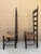 Pair of Antique Black Painted Shaker Ladder Back Chairs With Rush Seats For Sale - Image 12 of 18