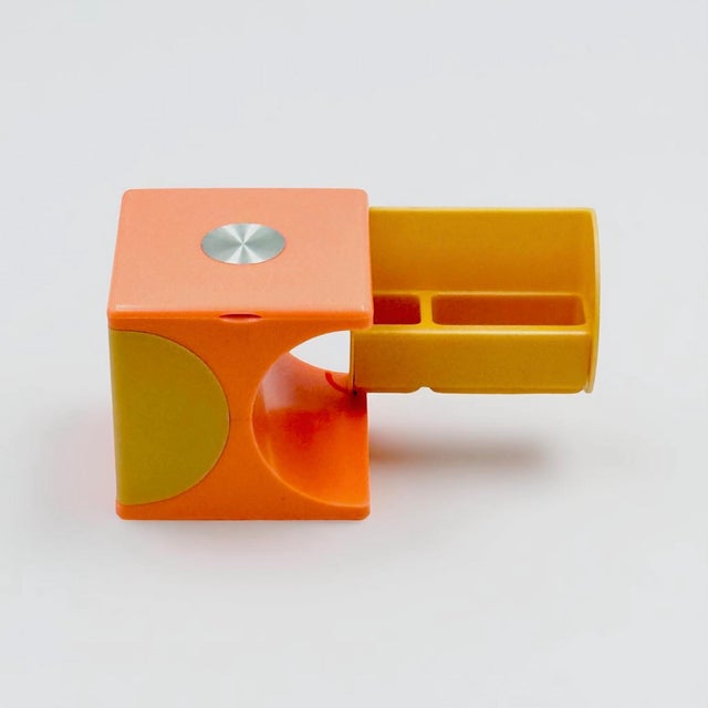 Beige Vintage Vanity Box in Plastic with Mirror, 1970s For Sale - Image 8 of 11