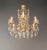Gilded Iron and Crystal Chandelier Italian Louis XVI Style Antique Neoclassical For Sale - Image 6 of 14
