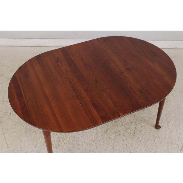 Brown Cherry Round Country Style Dining Room Table For Sale - Image 8 of 17