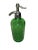American Green Glass Etched Seltzer Bottle For Sale - Image 4 of 4