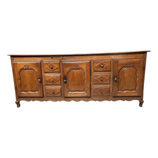 Large French Picardien Dresser in Oak with Original Patina, 1800s For Sale