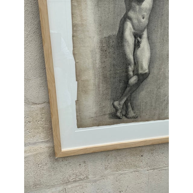 Vintage 1930s Original Pencil Sketch of Man For Sale - Image 11 of 11