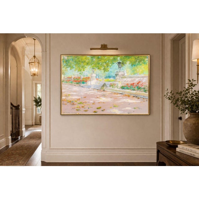 Bunny Williams Home 1887 Terrace, Prospect Park Impressionist Garden Art Print by William Merritt Chase - 24" X 16" For Sale - Image 4 of 9