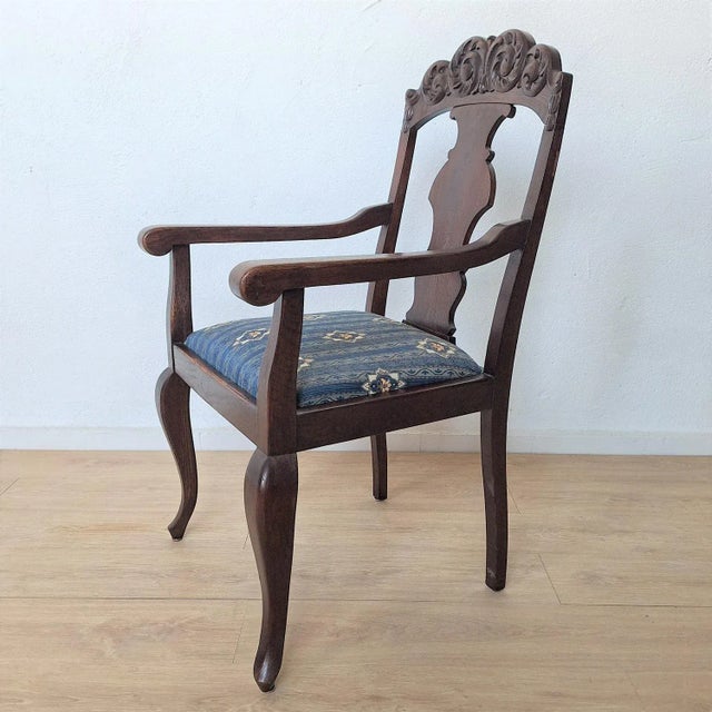 Antique Art Nouveau Armchair, 1890s For Sale - Image 6 of 10