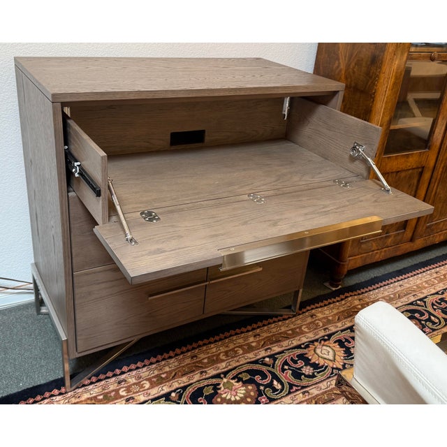 Design Plus Gallery presents the Covert Secretary Desk from Crate & Barrel. This modern secretary desk conceals its...