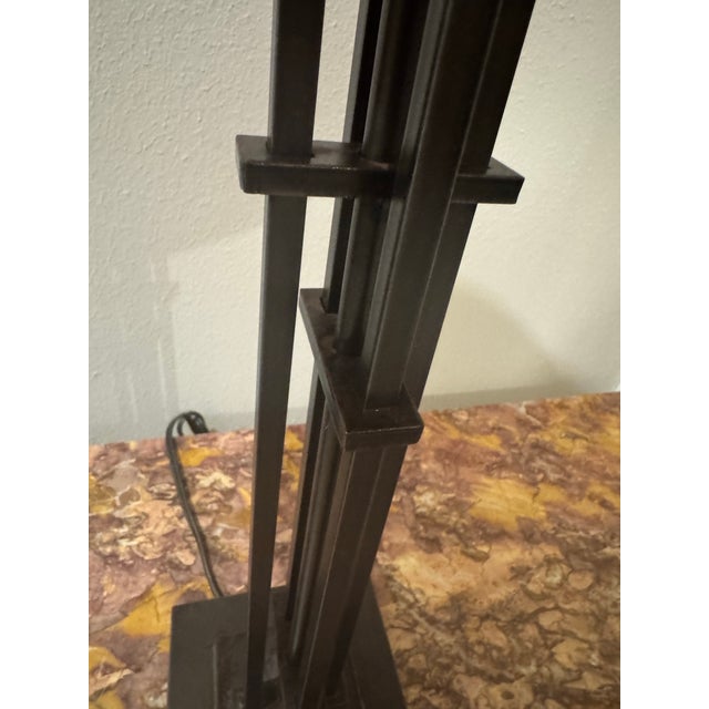 Metal Signed Wimberley Glassworks Handblown Art Glass Table Lamp – Sculptural Studio Glass Lighting, Texas Modern For Sale - Image 7 of 8