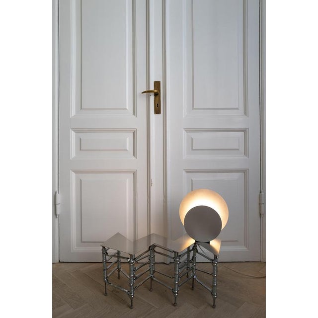 Phobos The Eclipse Table Lamp in Varnished Aluminium by Joana Teixeira For Sale - Image 10 of 12