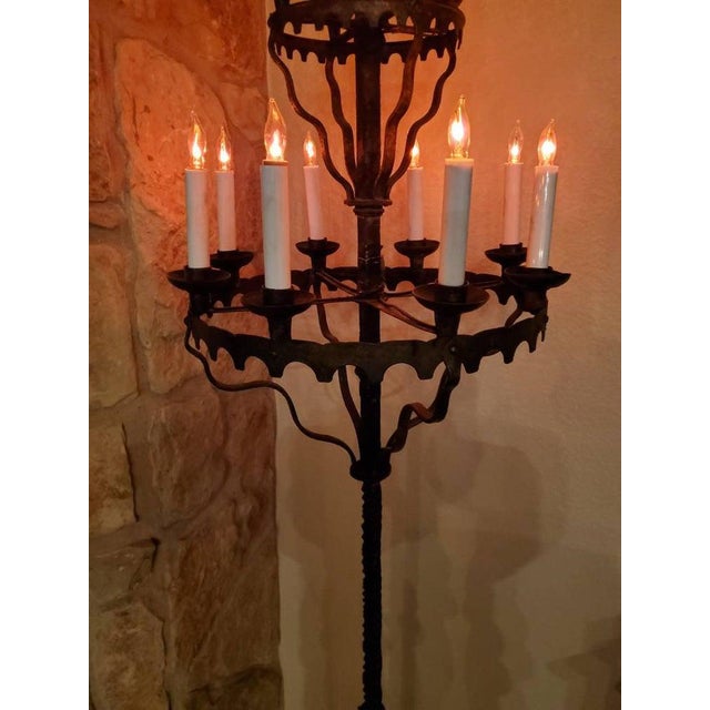 19th Century French Gothic Revival Iron Tall Candelabra