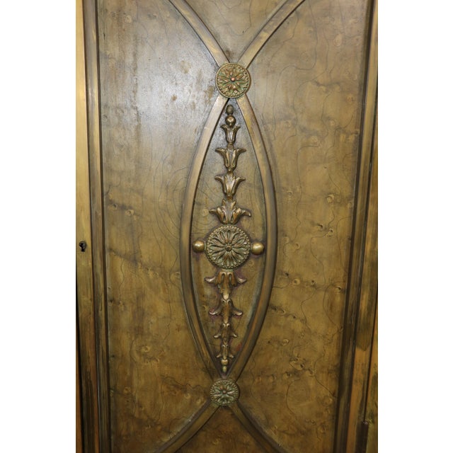 Solid Bronze French Marble Top Directoire Sideboard with Mirror For Sale - Image 12 of 12