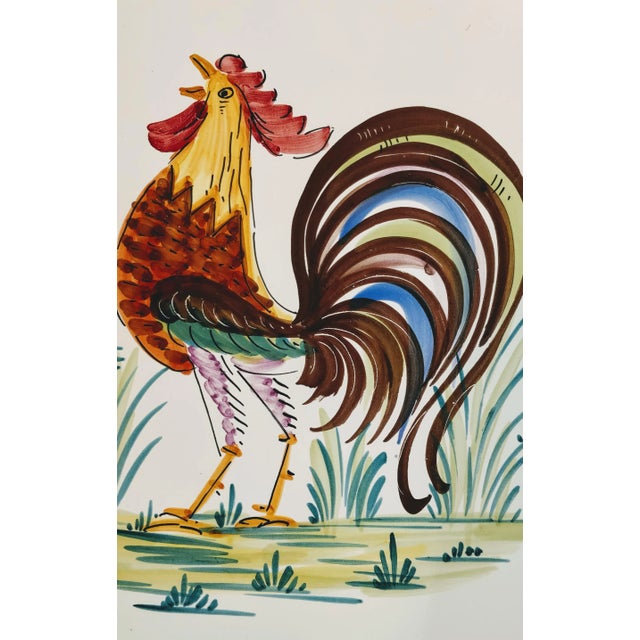 Italian Rooster Platter Hand Paint Italy Pottery Chicken For Sale In Fayetteville, AR - Image 6 of 8