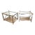 Maison Jansen Style Chrome/Brass/Glass Side Tables For Sale