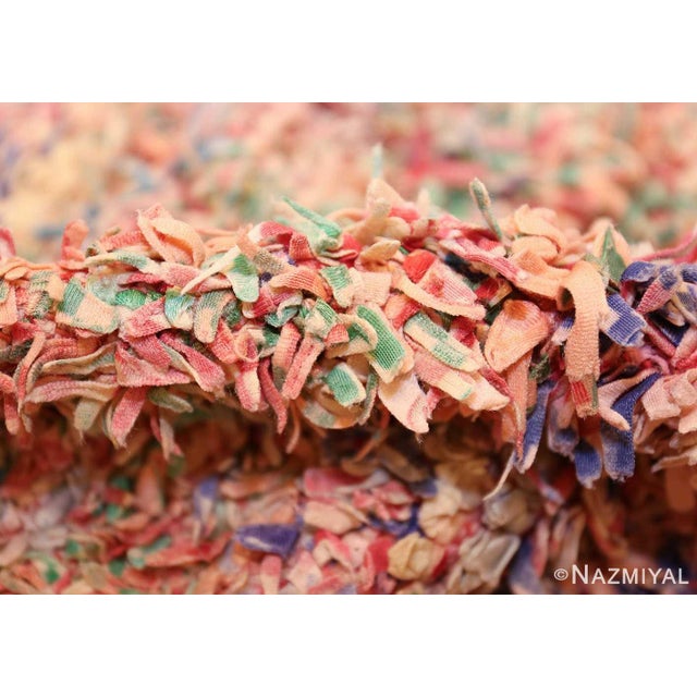 Mid 20th Century Nazmiyal Collection Mid Century Rag Texture Moroccan Rug For Sale - Image 5 of 8