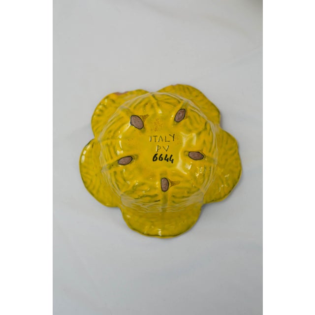 1950s Italian Majolica Yellow Cabbage Soup Tureens With Lids Glazed Terracotta – Set of 5 For Sale In Houston - Image 6 of 18