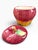 Farmhouse Vintage Asia Master Group Apple Cookie Jar, Ceramic, Red & Yellow For Sale - Image 3 of 5