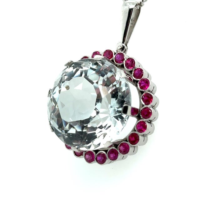 Contemporary Bespoke Rock Crystal Cluster Pendant 30ct For Sale - Image 3 of 7