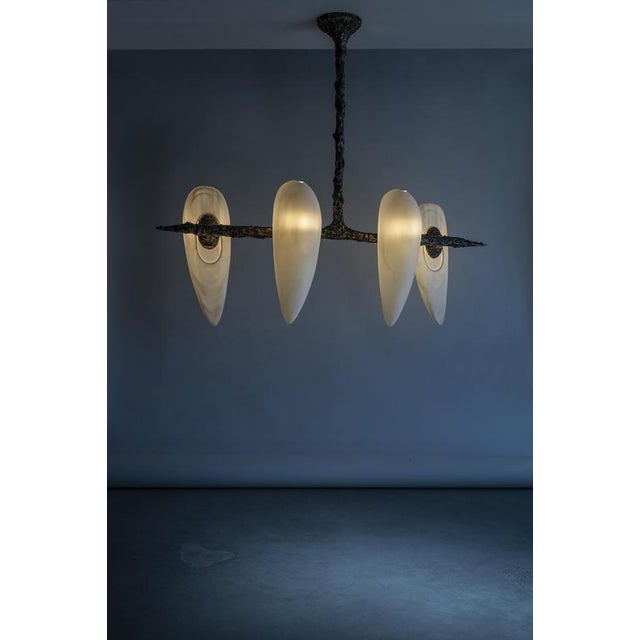 LV-426 Horizontal Pendant in Patinated Cast Bronze by William Guillon For Sale - Image 6 of 16