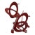 Raspberry 2 - Original Red Abstract Circle Metal Sculpture For Sale