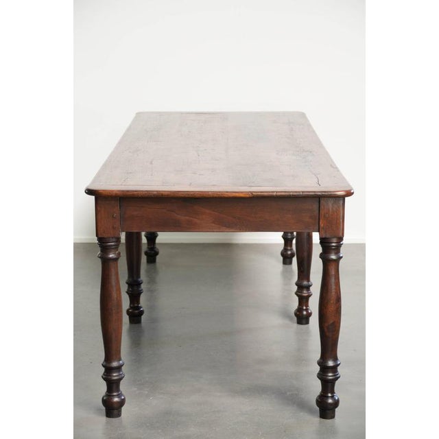 Early 19th Century English Oak Farmhouse Dining Table For Sale - Image 3 of 14
