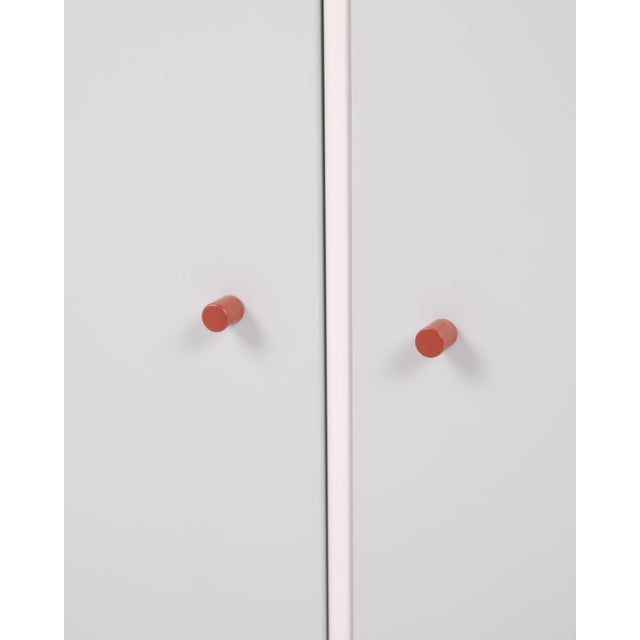 Model 1118 Module Cabinet with Mint Green Doors and Brown Handles from Montana For Sale - Image 9 of 12