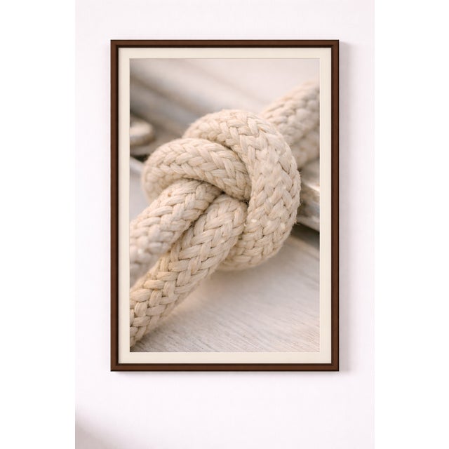Nautical Rope Knot Close-Up, Minimalist Coastal Art Print, 24″ × 36″ For Sale In Buffalo - Image 6 of 8