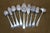Early 20th Century Antique Silver Plate Serving Utensils Forks Spoons Meat Fish Cake Knife - Set of 17 For Sale - Image 5 of 14