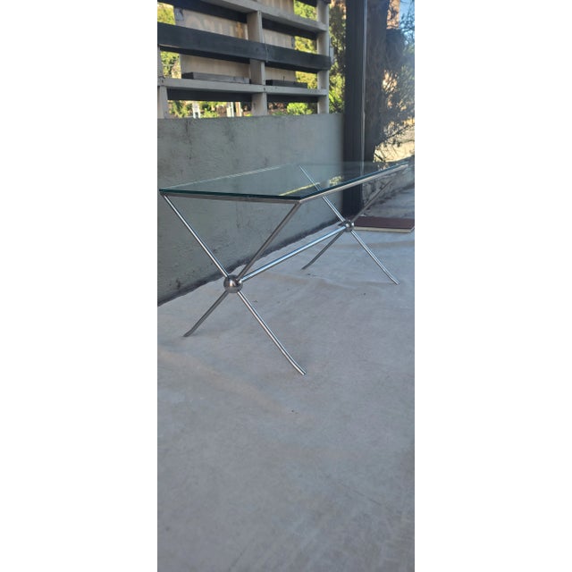 Maison Jensen Style Chrome Table For Sale - Image 4 of 11