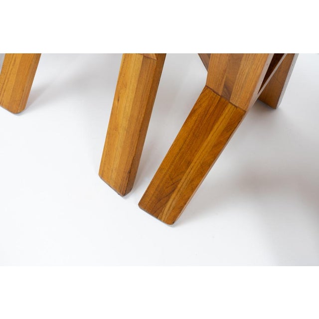 Brown French S45 Chairs by Pierre Chapo, 1970s, Set of 6 For Sale - Image 8 of 13