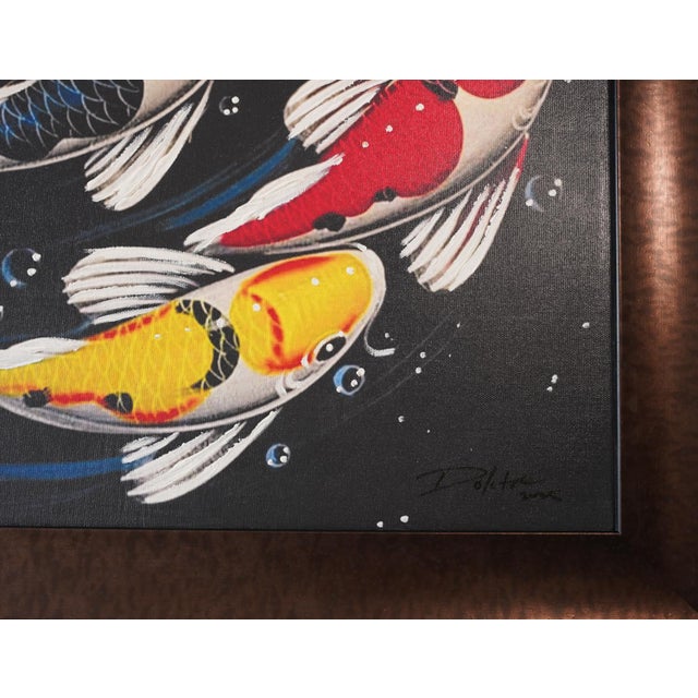 Koi as a quiet tribute to love and memory. Part of a 3-piece koi series by the same artist (Fish, Fish 2 and Fish 3), also...