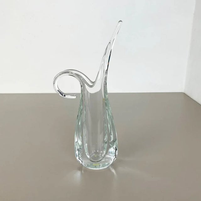Article: crystal glass vase producer: art vannes france (marked) design: flavio poli attrib. Age: 1970s wonderful heavy...