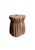 2020s Sculptural Teak Wood Side Table Organic Fluted Form With Hand-Carved Texture For Sale - Image 5 of 7