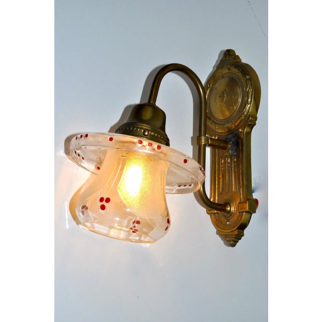 Vintage Art Nouveau Wall Light For Sale - Image 9 of 11