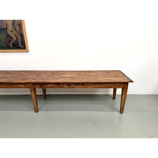 Vintage Farmhouse Table in Pine, 1950s For Sale - Image 6 of 18