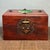 This exquisite vintage wooden box is a beautiful example of traditional Chinese-inspired craftsmanship. Crafted from...