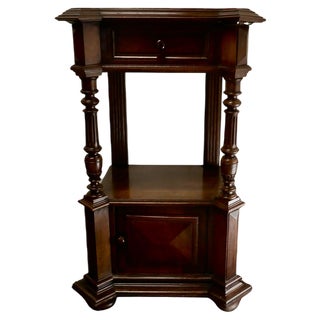 Tall French Side Cabinet in Walnut, 1880 For Sale
