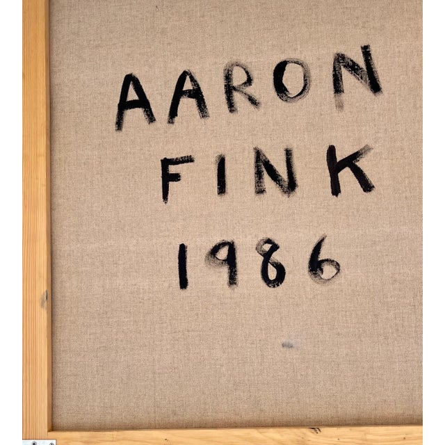 Red Aaron Fink, Large Modernist Oil Painting Card Poker Player Aaron Fink Pop Art Americana, 1986 For Sale - Image 8 of 14