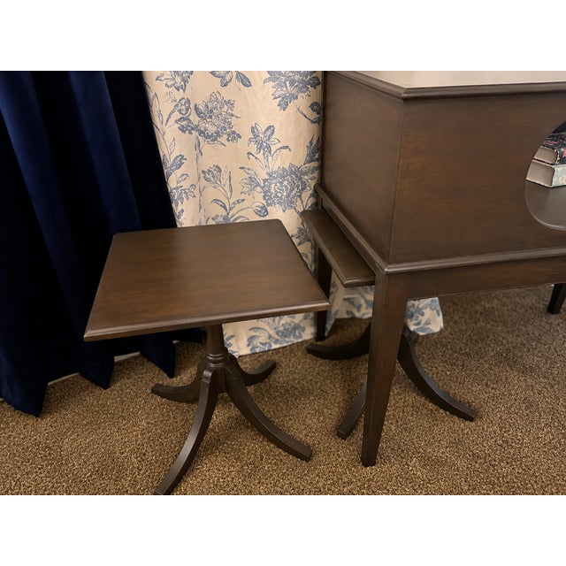 Mid-Century Modern 1950s Vintage Telephone Table + Nesting Tables For Sale - Image 3 of 4