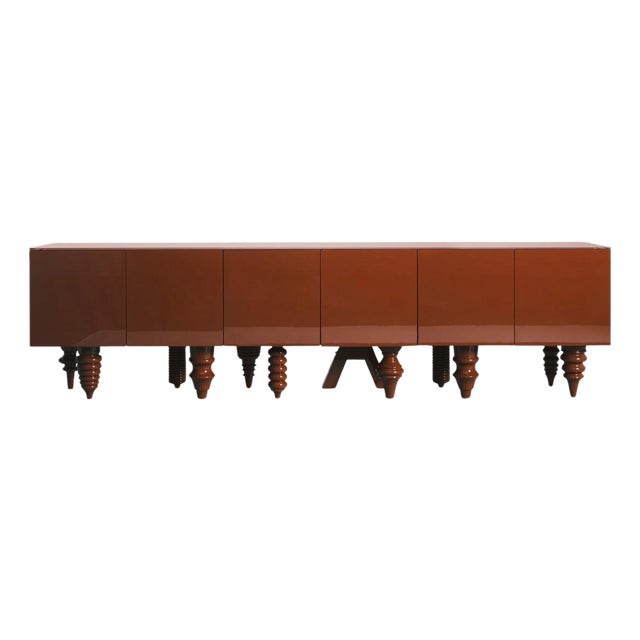 3M Multileg Cabinet in Berry Red Lacquer by Jaime Hayon for BD Barcelona For Sale