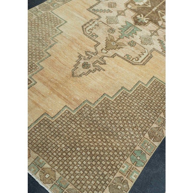 Brown Turkish Vintage Rug 4'5" x 11'4" #20788 For Sale - Image 8 of 8