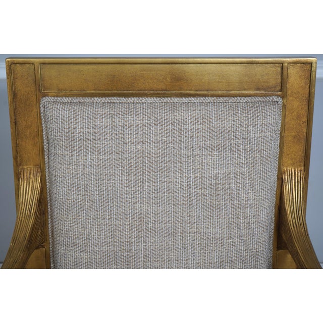 1980s Pair of Neoclassical Gilt Gold Dolphin Open Armchairs For Sale - Image 5 of 18