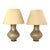 1978 Large Scale Glazed Concrete Ovid Form Table Lamps, American - a Pair For Sale