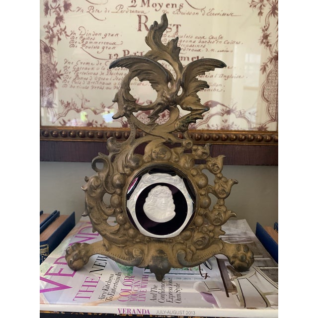 Early 20th Century Baccarat Paper Weight Mounted in Victorian Frame For Sale - Image 10 of 10