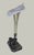 8.5” high, a very nice stand with a hunting dog and an opalescent jack in the pulpit vase, marked James W. Tufts Quadruple...