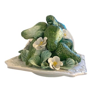 Trompe l'Oeil Avocado Bowl Centerpiece For Sale