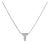 10K White Gold Diamond Accent "T" Initial Bubble Pendant Necklace For Sale