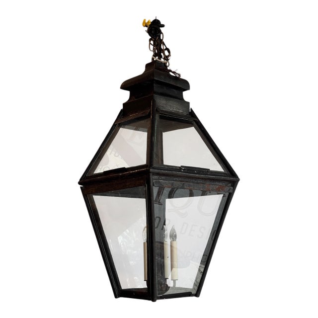 Antique Converted Hanging Lantern For Sale