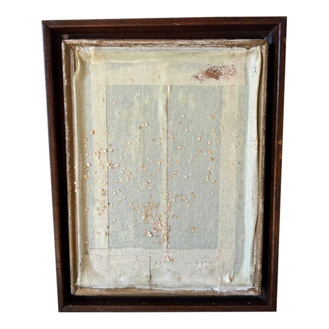 Vintage Textured Art in Original Frame For Sale