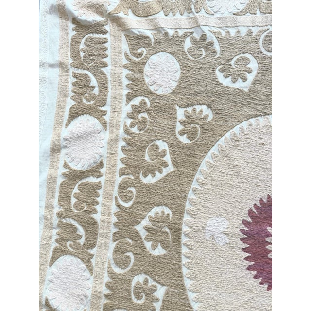 1960s Embroidered Suzani Tablecloth From Bukhara For Sale - Image 5 of 9