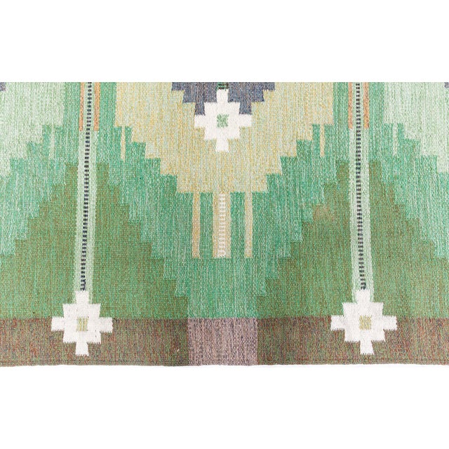 Mid 20th Century Vintage Swedish Flat Woven Rug Doris Leslie Blau For Sale - Image 5 of 9